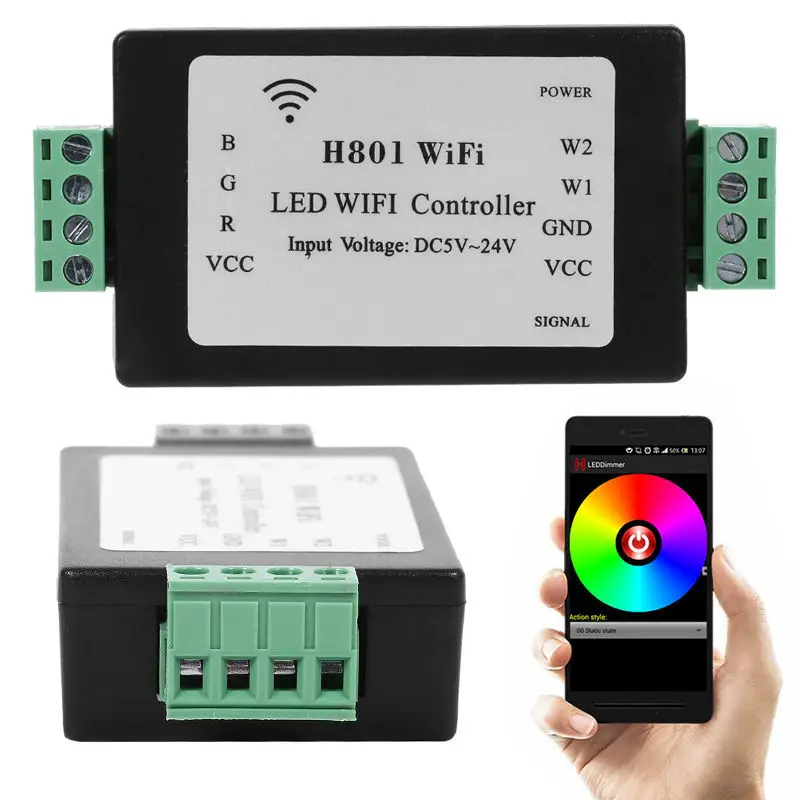 Светодиодный ленточный светильник H801 WiFi контроллер для телефона Android WLAN|wifi