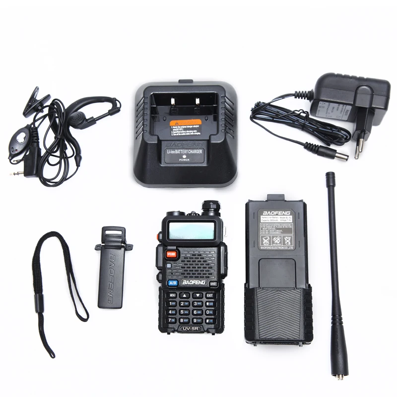 2 шт BaoFeng UV-5R 3800 мАч батарея коммуникатор рация Двухдиапазонная VHF/UHF 136-174& 400-520 МГц CB радио+ 2 шт NA-771 антенна