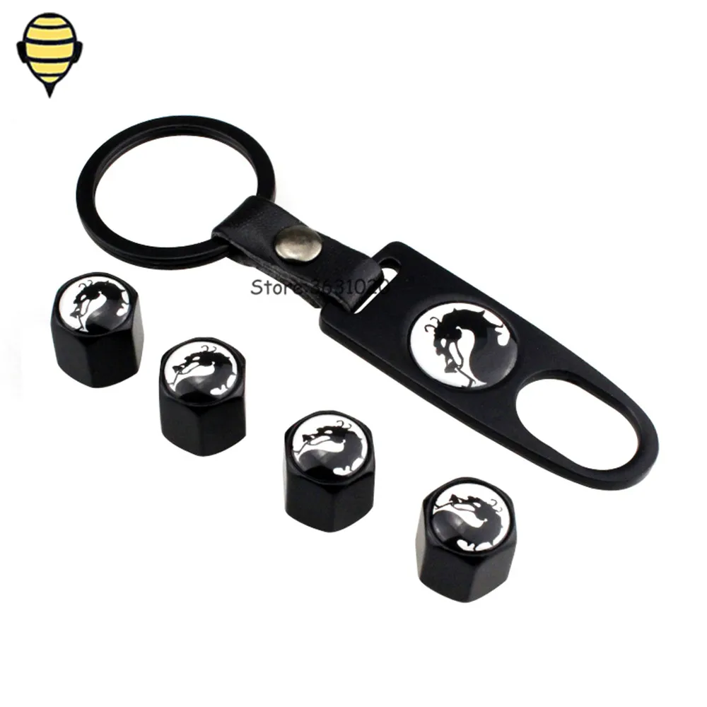 Car Styling For War Dragon Logo Wheel Tire Valve Stem Caps For Corvette