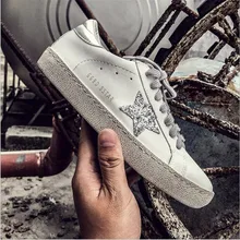 

casual shoes Italy Golden Genuine Leather Casual women Trainers Goose star shoes Breathe Flat Shoes Footwear Zapatillas