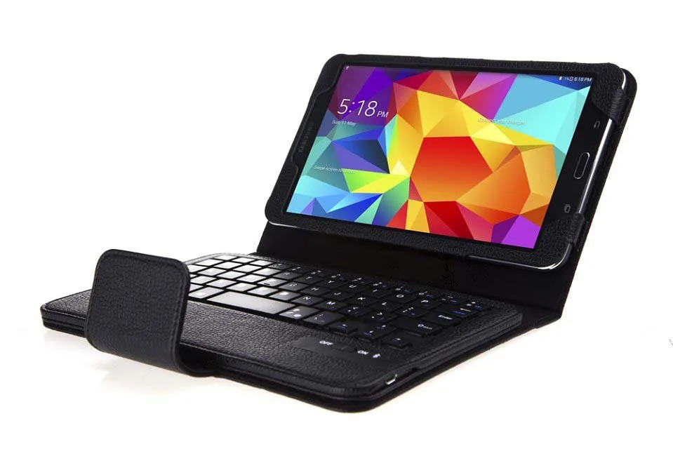 Русский Съемная Беспроводной Bluetooth клавиатура и кожаный чехол для Samsung Galaxy Tab 4 8,0 T330/T331/T335 - Цвет: standard keyboard