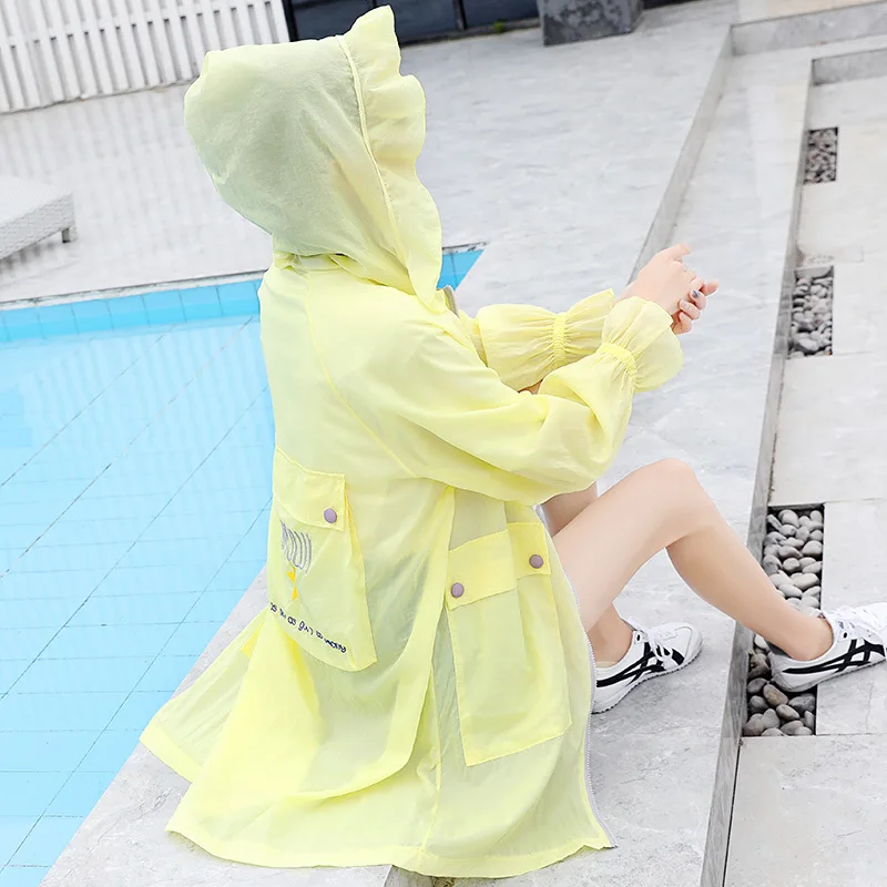 

Embroidered Sun Protection Clothing Female Long Section Ultra-Thin Breathable Large Size Anti-UV Sunscreen Clothing