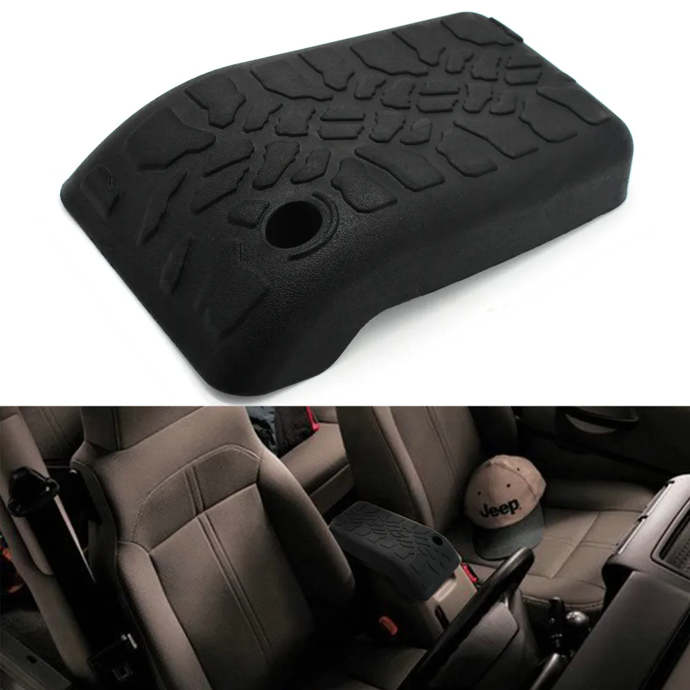 

IZTOSS Jeep Wrangler TJ/LJ Black Polyurethane Armrest Cover,Center Console Cover