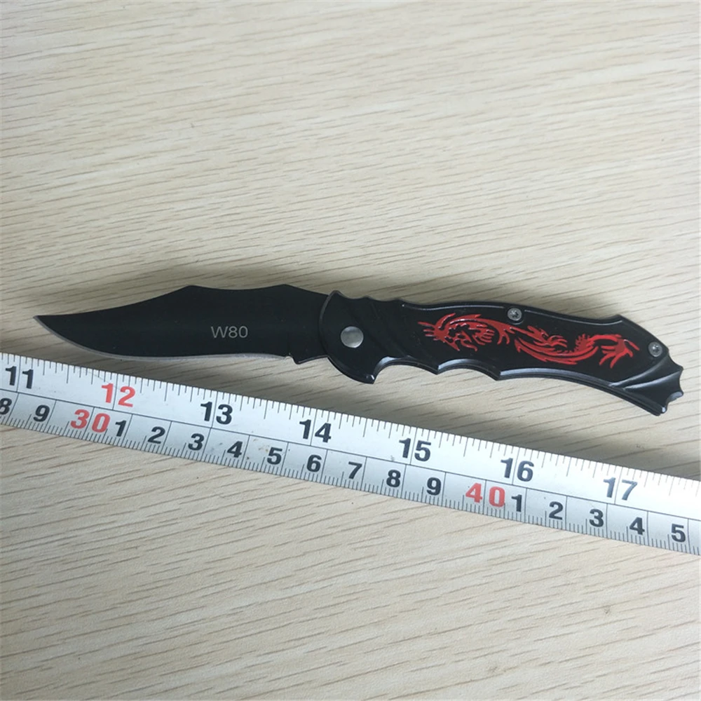 

Tactical 55HRC High Hardness 440C Blade Stainless Steel +pattern Handle Folding Knife Outdoor Camping Survival KnifeTool