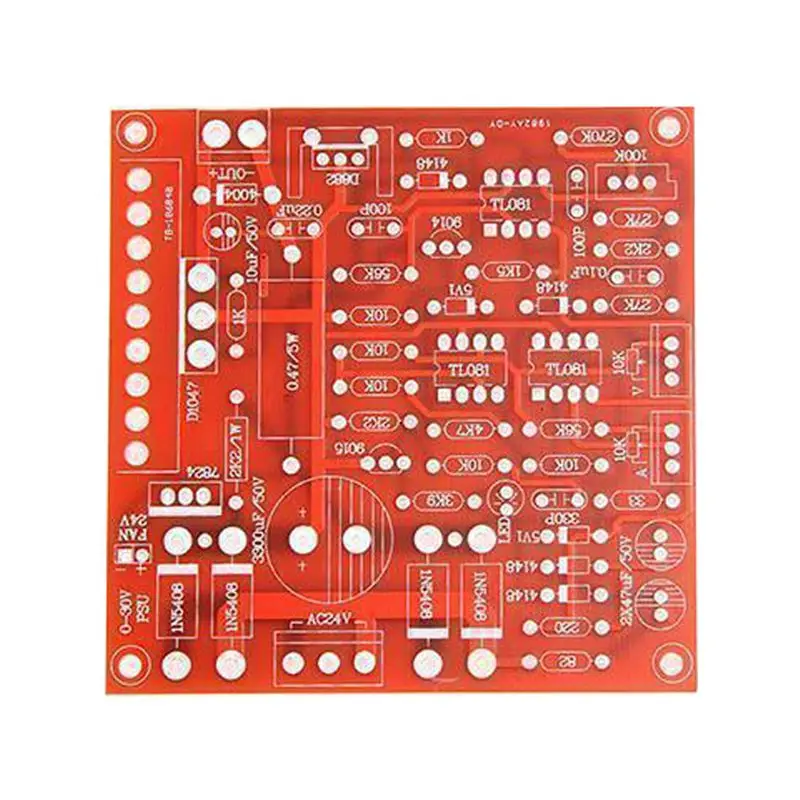 

Red 0-30V 2mA-3A Continuously Adjustable DC Regulated Power Supply DIY Kit PCB