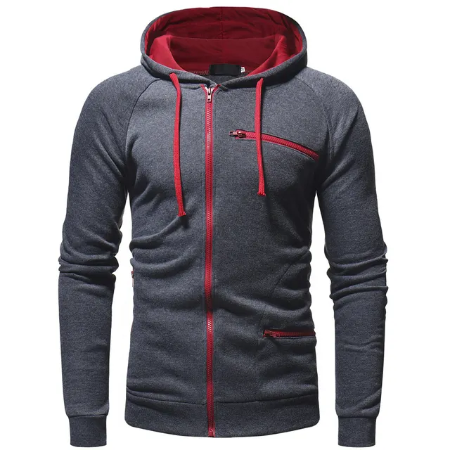 Men's Hoodie New Fashion Men's Fashion Men's Zipper Decoration hooded ...