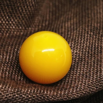 

Hot sale yellow imitation beeswax large round ball pendant free shipping 30mm fit for diy necklace jewelry 3pcs B1883