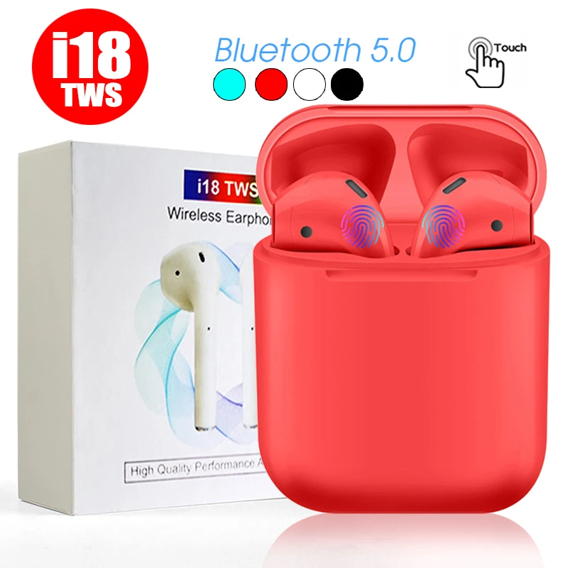 

2019 Original i18 TWS Bluetooth 5.0 Earphones for iphone Xiaomi Huawei Earbuds Wireless Headsets 3D Sound Touch Control