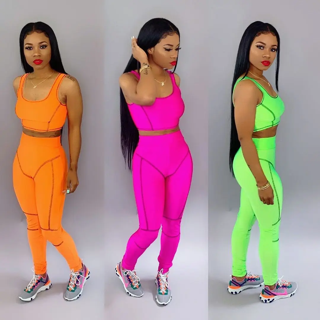 

Spring Summer Women Two Piece Set Top and Pants Plus Size Outfits Tracksuit Sweatsuit Outfit Solid Color Sexy Active Sets