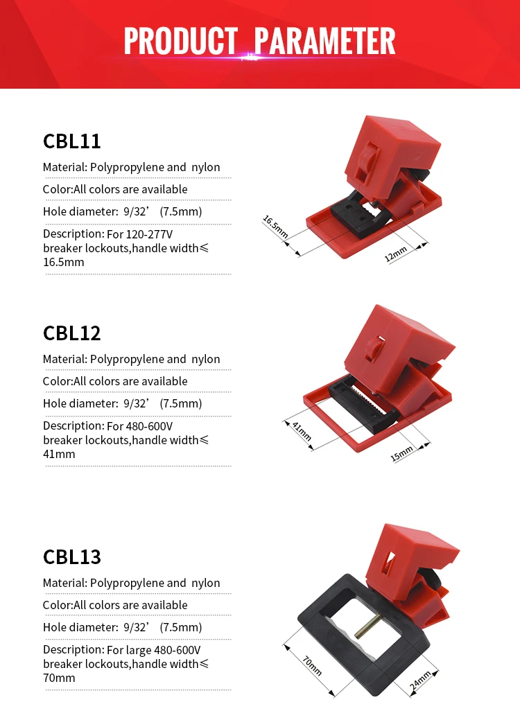 Lockey полипропилен 120-277V зажим на выключатель блокировочные замки без каких-либо инструментов