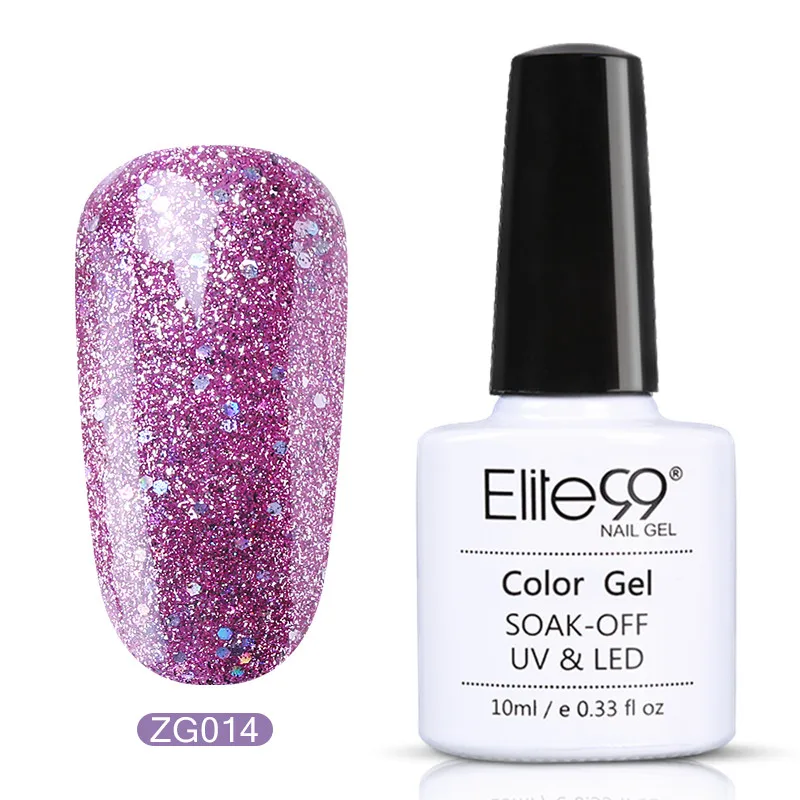 Гель лак для ногтей Elite99 блестящий УФ гель дизайна 10 мл|elite99 glitter|gel nail polish blingnail bling |