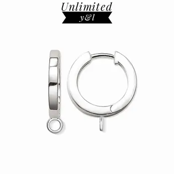

Basic Hinged Creole Hoop Earrings Fit Charms&Pendants Round Earring Thomas Style Silver Fashion Good Jewelry for Women 2018 New