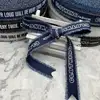 2M/lot New Stitch Denim Ribbon Garment Bow Accessories with Letter stripes webbing DIY Clothing  Sewing Accessories Jeans fabric ► Photo 2/6