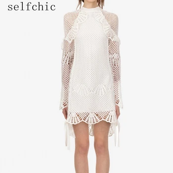 

White Dress Autumn Women Long Sleeve Short Dresses