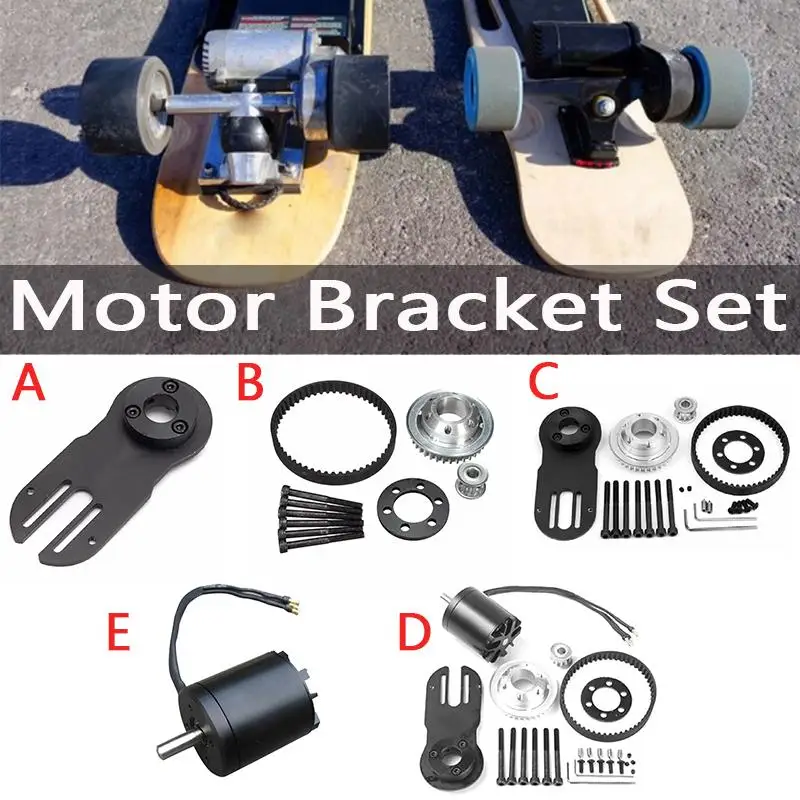 

5M Belt Electrical Skateboard Accessories Synchronizing Wheels Motor Bracket Set Gear Belts Kit Punch Machine Motor Mount Parts