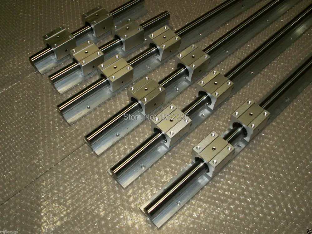 

3pcs SBR12 -L350mm Linear Rails shaft supports + 6pcs SBR12UU slide block