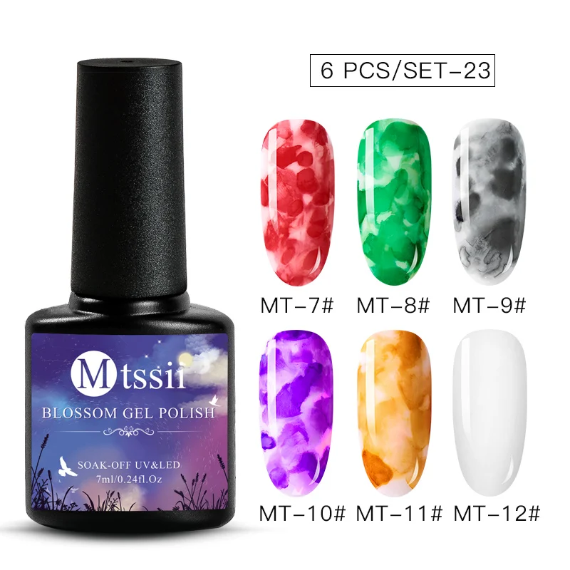 

Blossom Gel Set Clear Nail Art Blossom Polish Kit Blooming Floral Gel Nail Polish Soak off UV Nail Art Varnish Gel Lacquer