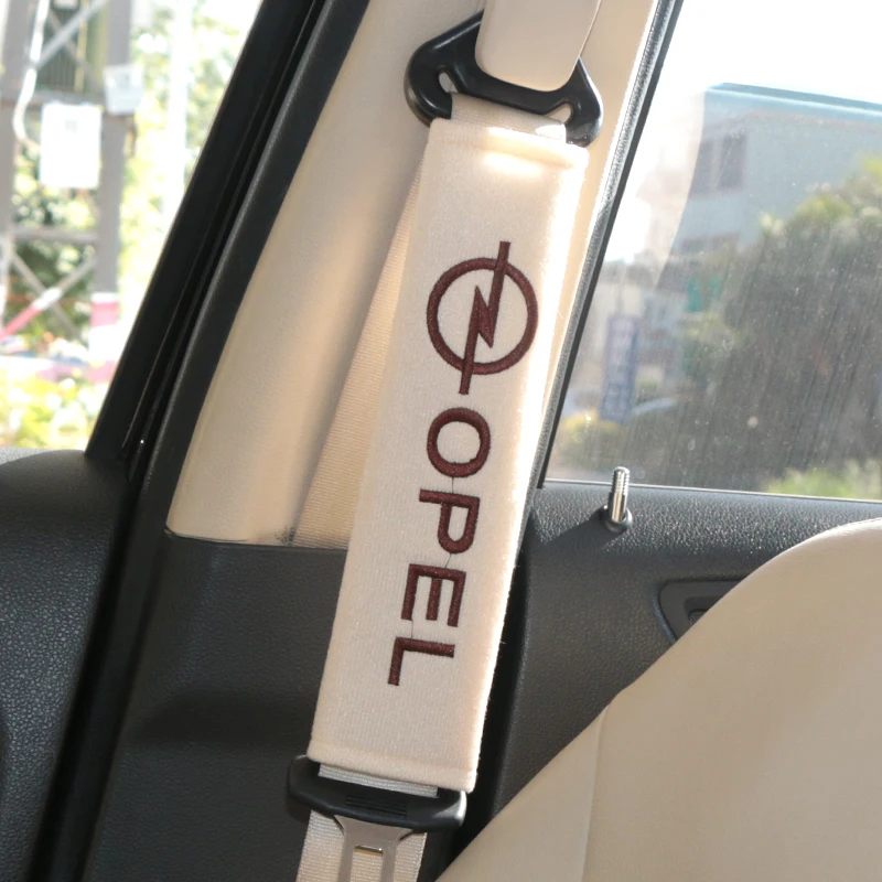 Buy New car covers seat belt pad embroidery pattern