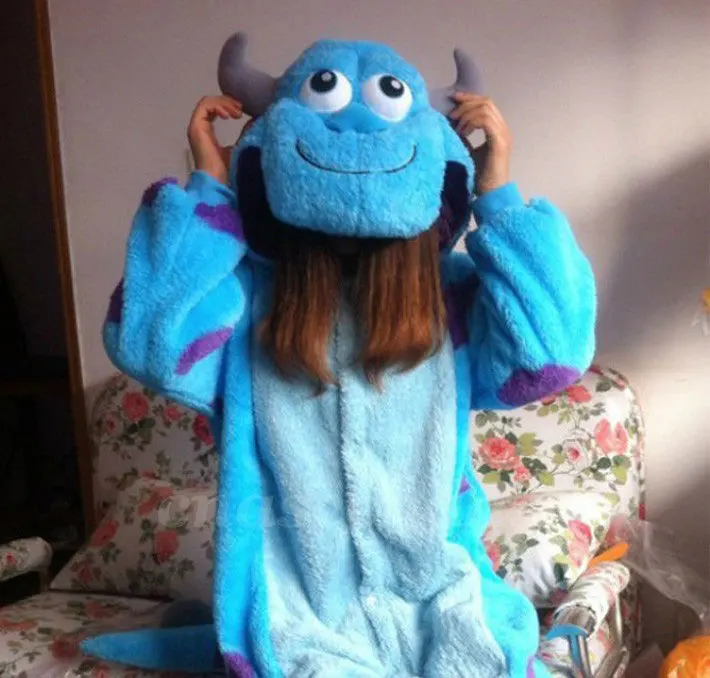 Cartoon Fleece Monsters Inc University Sullivan Pajamas Anime Onesie