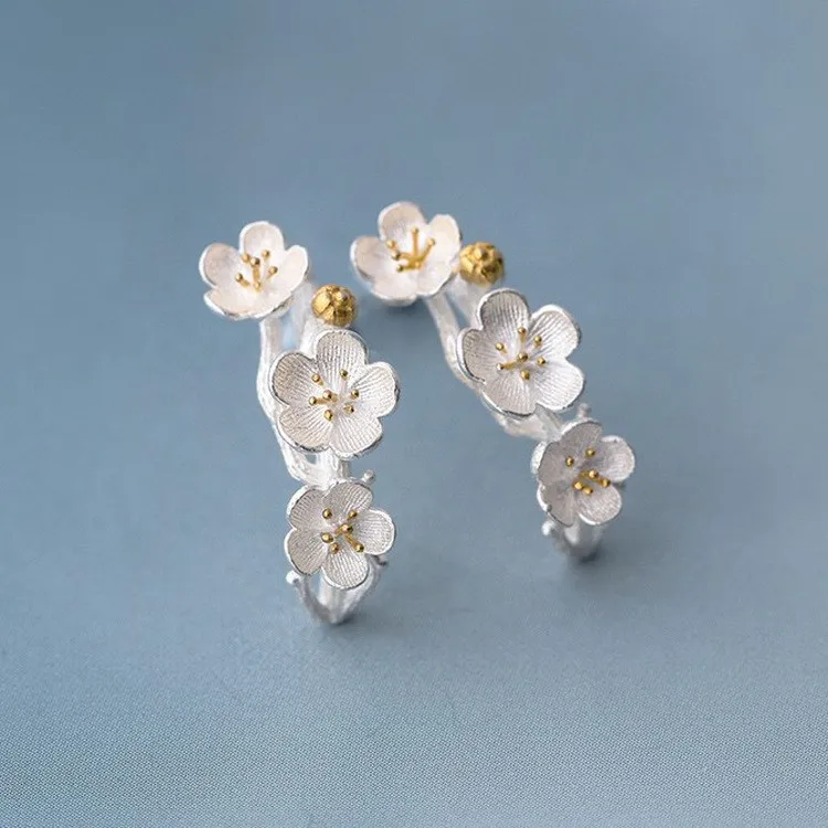 Cherry Blossom Серьги-гвоздики Для женщин Прекрасный Цветок Серьги женские подарки на