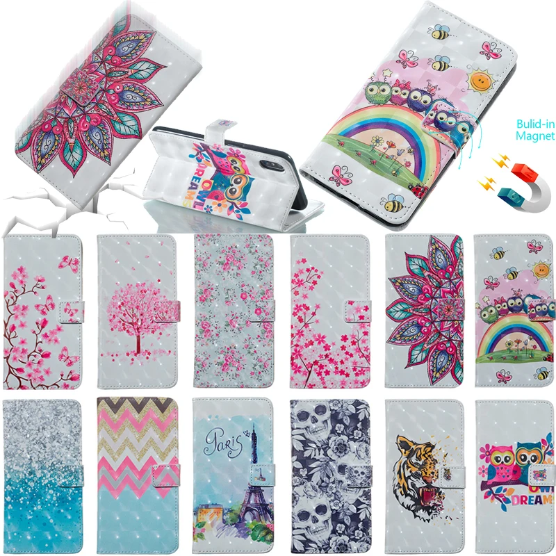 

3D Flip Wallet PU Leather Case for Samsung Galaxy A3 A5 2017 A6 Plus A7 A8 A9 2018 Mobile Phone Silicone Soft Bags Coque Fundas