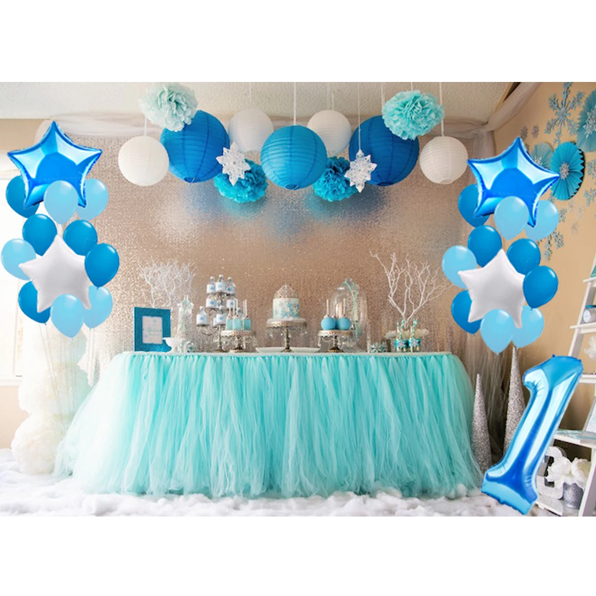 Huiran 1 год Babyshower с днем рождения воздушный шар из фольги баллон номер 1 день Рождения Декор дети мальчик девочка первый день рождения