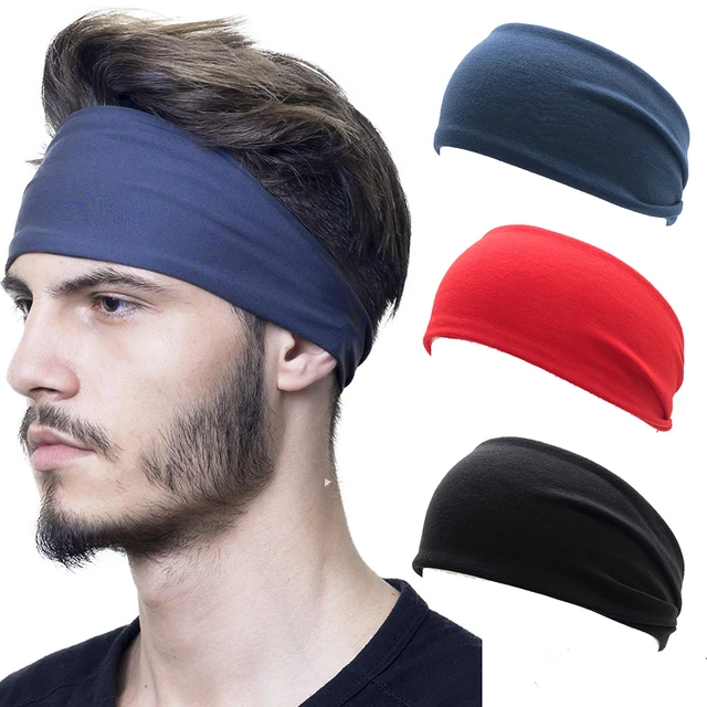 Diadema deportiva Unisex de Color sólido para hombre y mujer, bandas para el cabello, para la cabeza Fitness al aire libre _ - AliExpress Mobile