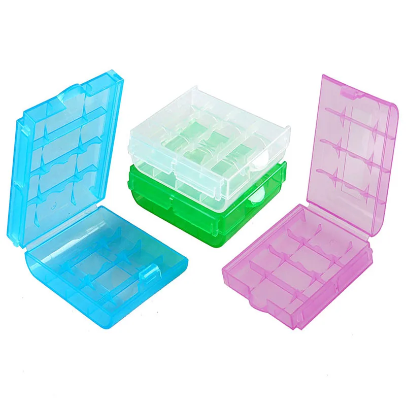 5Pcs AA/AAA Battey BOX Plastic Transparent White New Hard Plastic Case Cover Holder for AA / AAA Battery Storage Box Digital Hot plastic coffee knock box new