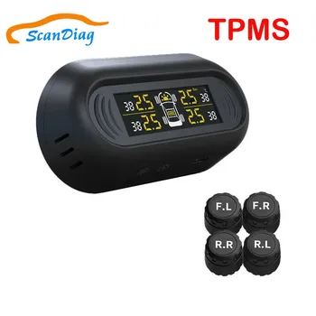

Car Tire Gauges Pressure Monitoring System TPMS Vehicle Wireless Digital LCD Display Auto Security Tyre Alarm Systems for Auto