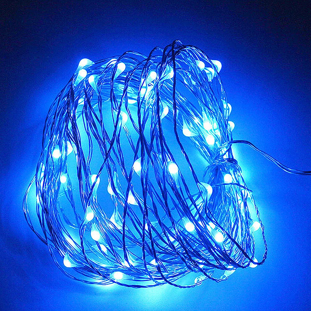Günstig 50 M 165Ft 500 Led leuchten Kupfer Draht String Licht Outdoor Wasserdicht Fairy Lampe Garten Hochzeit Weihnachten Dekorationen Für hause