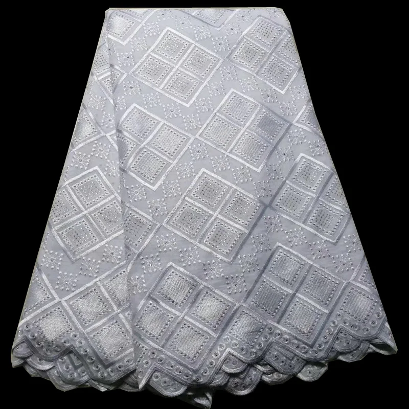 

Free shipping (5yards/pc) White color African Swiss voile lace fabric with elegant embroidery 2019 new for party dress CLS221