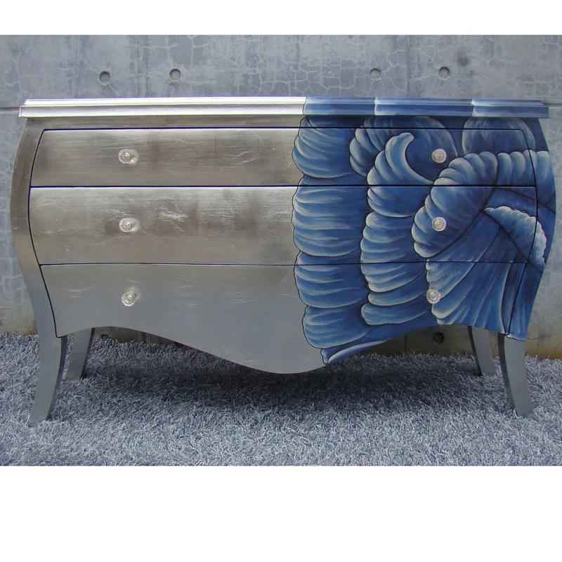 Colored Furniture silver colored neo classical works painted wood furniture, lockers Colored Furniture silver colored neo classical works painted wood furniture, lockers