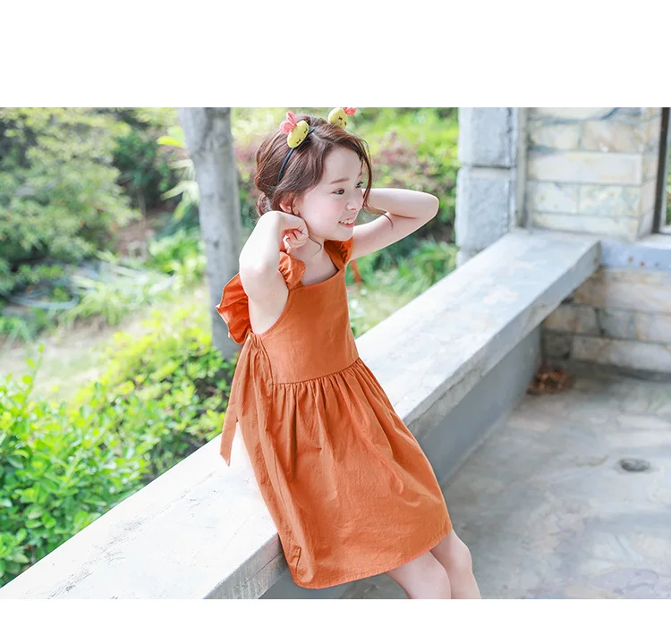 backless 2017 summer bohemian style girls dress sundress for girls flare sleeve beach dress kids clothes 5 6 7 8 9 10 11 14 T 4 5 6 7 8 9 10 11 12 13 14  years old little big teenage girls cotton dress for kids girls 2017 new  (9)