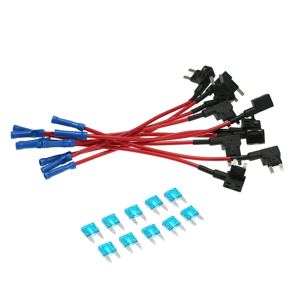 us $7 3 45% off 10pcs 12v auto car add a circuit fuse tap adapter mini blade fuse holder atm apm in fuses from automobiles \u0026 motorcycles on amazon com mcigicm 10pcs 12v car add a