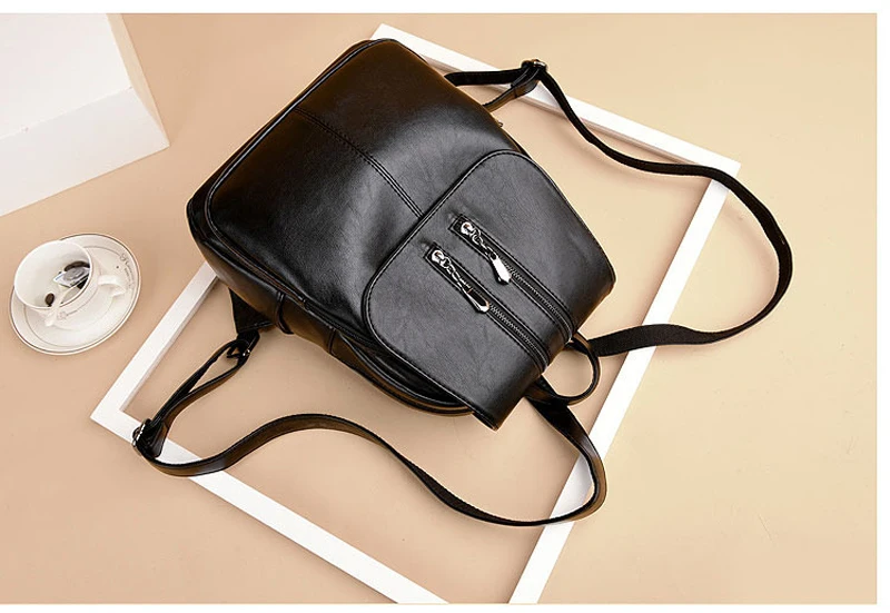 Высококачественный кожаный рюкзак для девочек-подростков, женские сумки через плечо, Модный женский рюкзак, школьная сумка, Mochila Feminina 1102