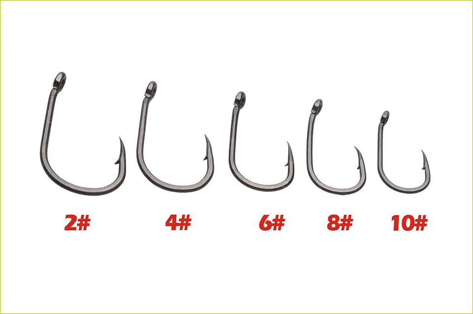 250 шт./лот 2#4#6#8#10 рыболовный крючок из высокоуглеродистой стали, TFSH-K, прочный рыболовный крючок с тефлоновым покрытием, рыболовные крючки karpervissen, коробка для снастей
