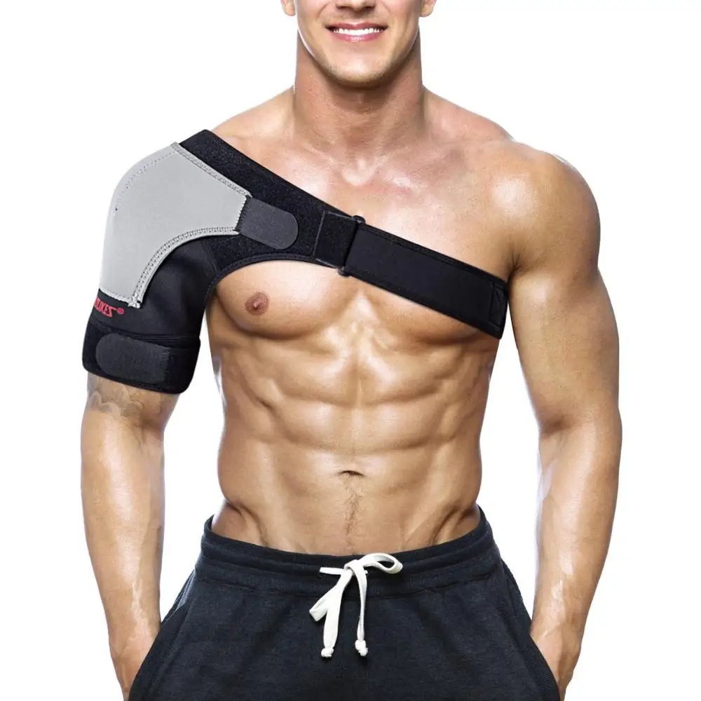 

Adjustable Breathable Gym Sports Single Shoulder Support Back Brace Guard Strap Wrap Belt Band Pads Black Bandage Face Lift Tool