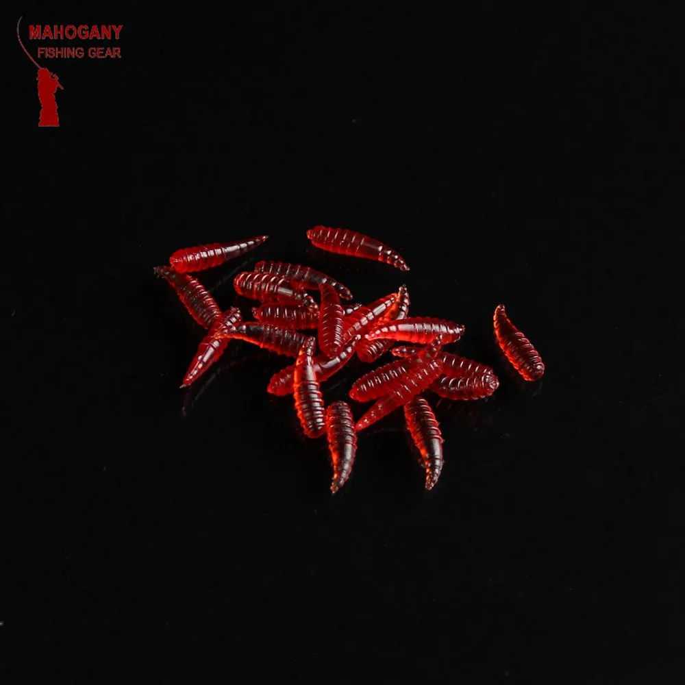 200pcsLot Mini Soft Fishing Lure Soft Baits 3 Colors Grub Worm Carp Fishing Tackle Isca Artificial Silicone Carp Bait  (3)