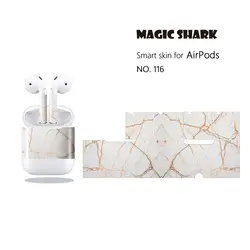 Волшебный камень акулы мраморный принт для Apple Airpods коробка фольги защита от пыли ПВХ чехол наклейка для Airpods пылезащитный