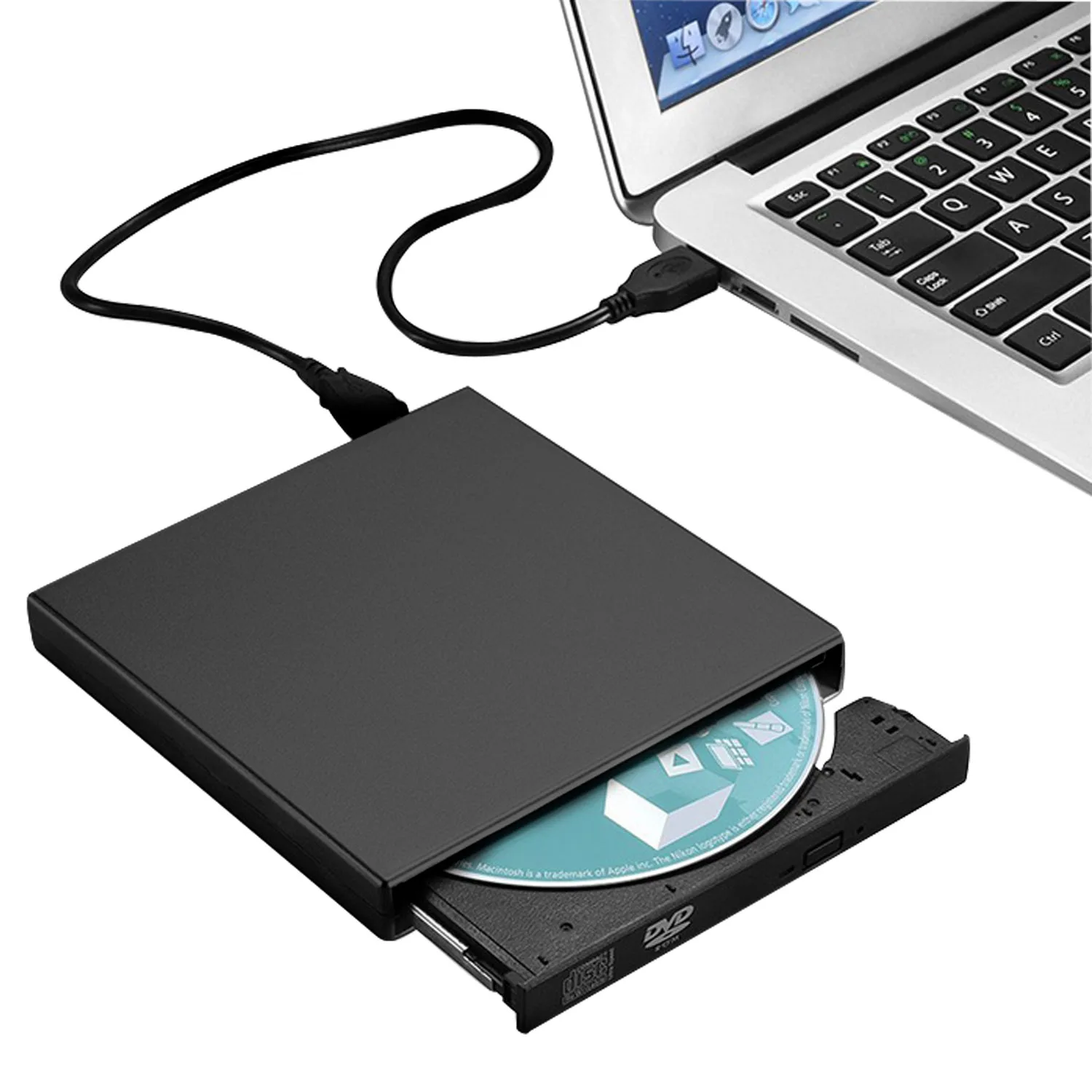 

VONETS USB 2.0 DVD ROM Player CD-RW External DVD Optical Drive Writer Recorder for Laptop Computer PC Accessories