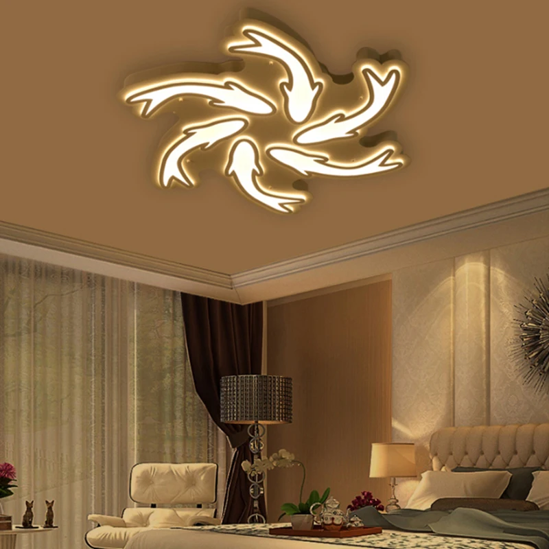 White Acrylic Modern LED Chandelier For Living Room Bedroom LED Lustres Large Ceiling Chandelier Lighting Fixtures AC85-260V 2018 led modern chandelier for study living room bedroom chandelier lighting ac85 265v acrylic luminaria lampadario led lustres
