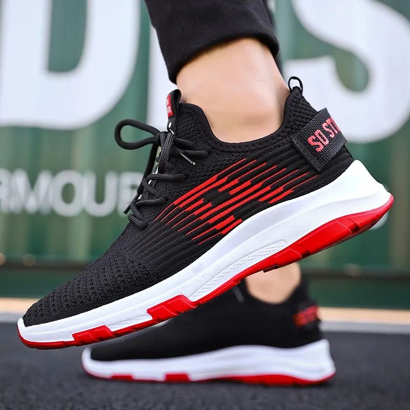 Новинка flyknit дышащая мужская обувь для бега спортивная улицы Мужская