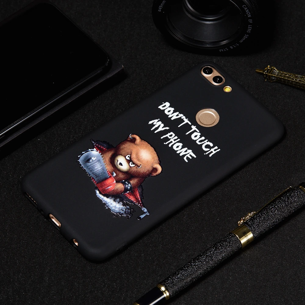 Owl Cartoon Case for Huawei Y9 2018 Cases Coque for Huawei Y7 prime Y9 2018 2017 Enjoy 7S 8 9 Plus Honor 7C P Smart TPU Cover (6)