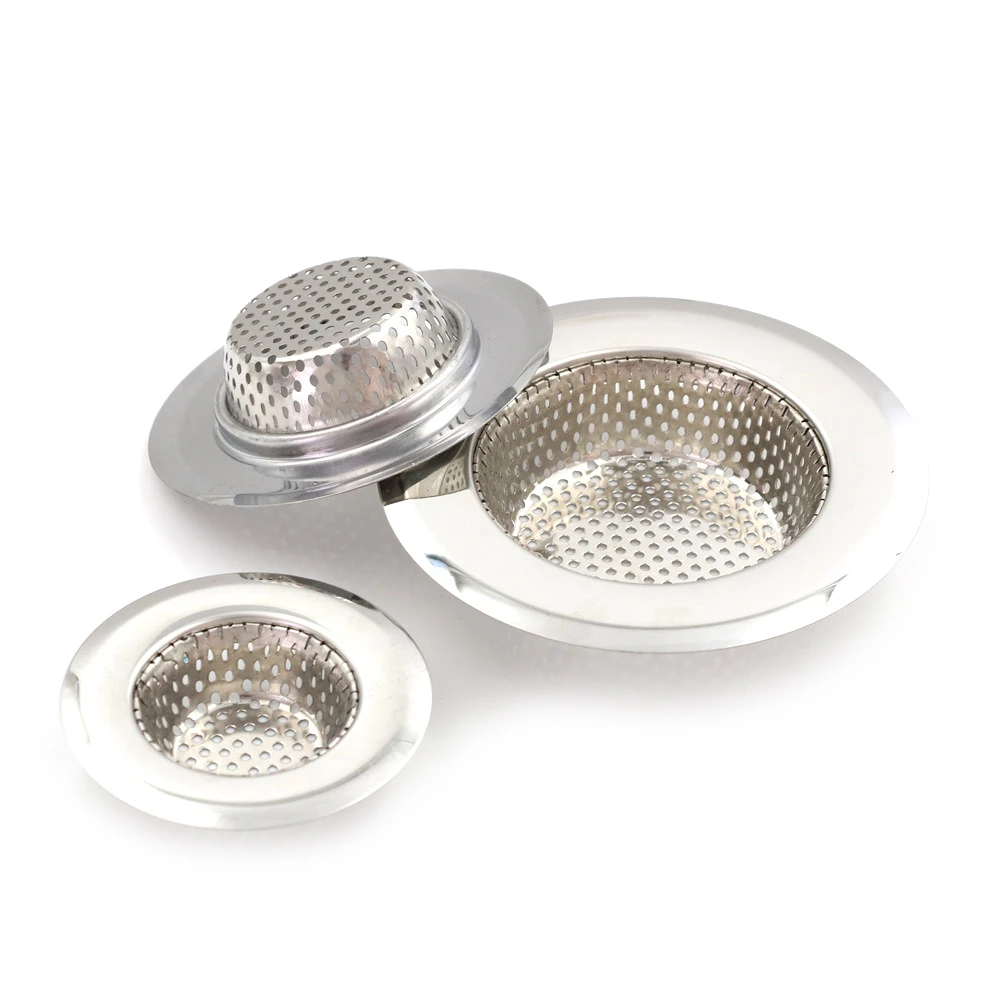 1Pcs Stainless Steel Sink Filter Hair Strainers Kitchen Bathroom Round Drain 1Pcs Stainless Steel Sink Filter Hair Strainers Kitchen Bathroom Round Drain