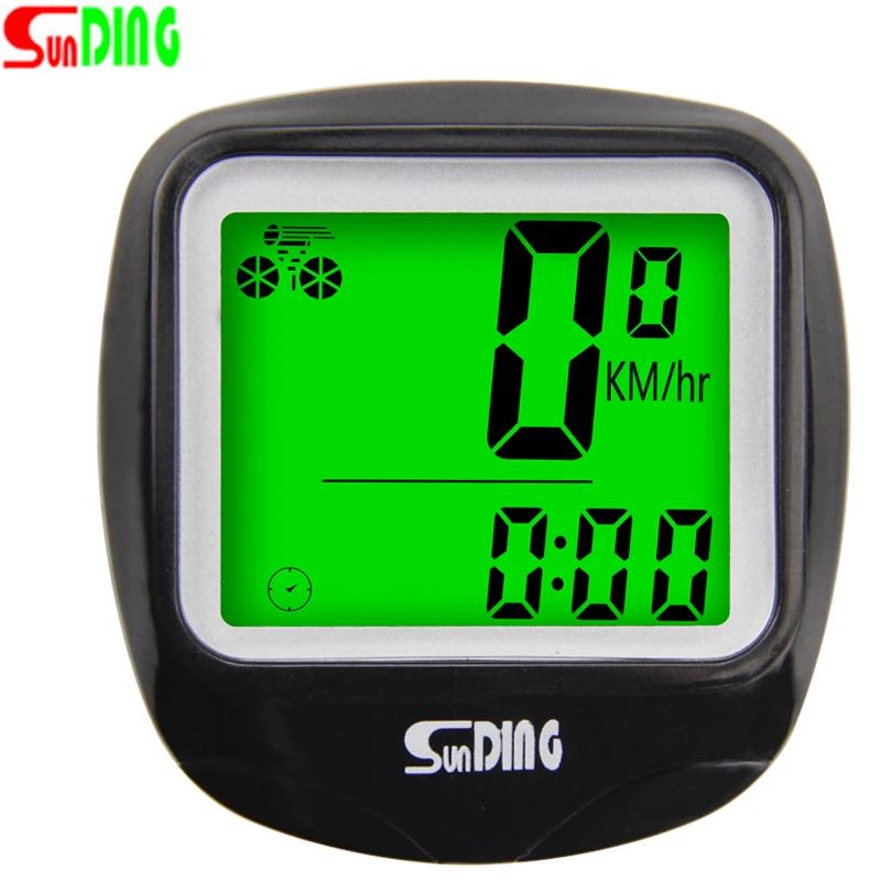 

Sunding 68g Bicycle Computer Rainproof Bike Speedometer Stopwatch Cycle Cycling Odometer Speed Sensor LCD Light for running