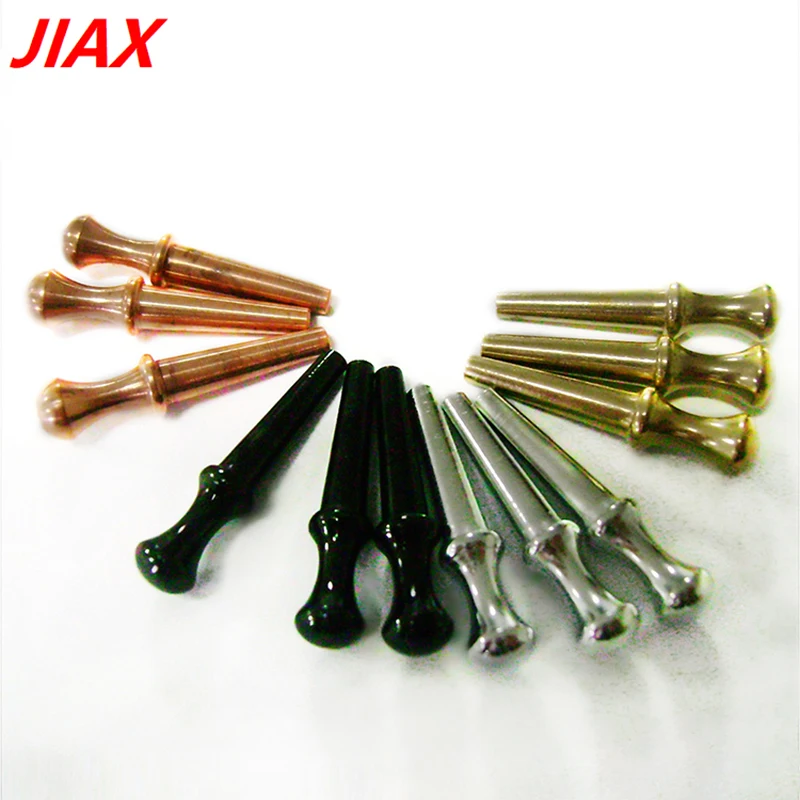 

JIAX 120pcs Solid Metal Cribbage Board Pegs 3 Black 3 Silver 3 Brass 3 copper for 1/8 holes