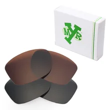 2 пары Mryok поляризованные Сменные линзы для-солнцезащитные очки в квадрате Окли Юпитер невидимые черные и бронзовые коричневые