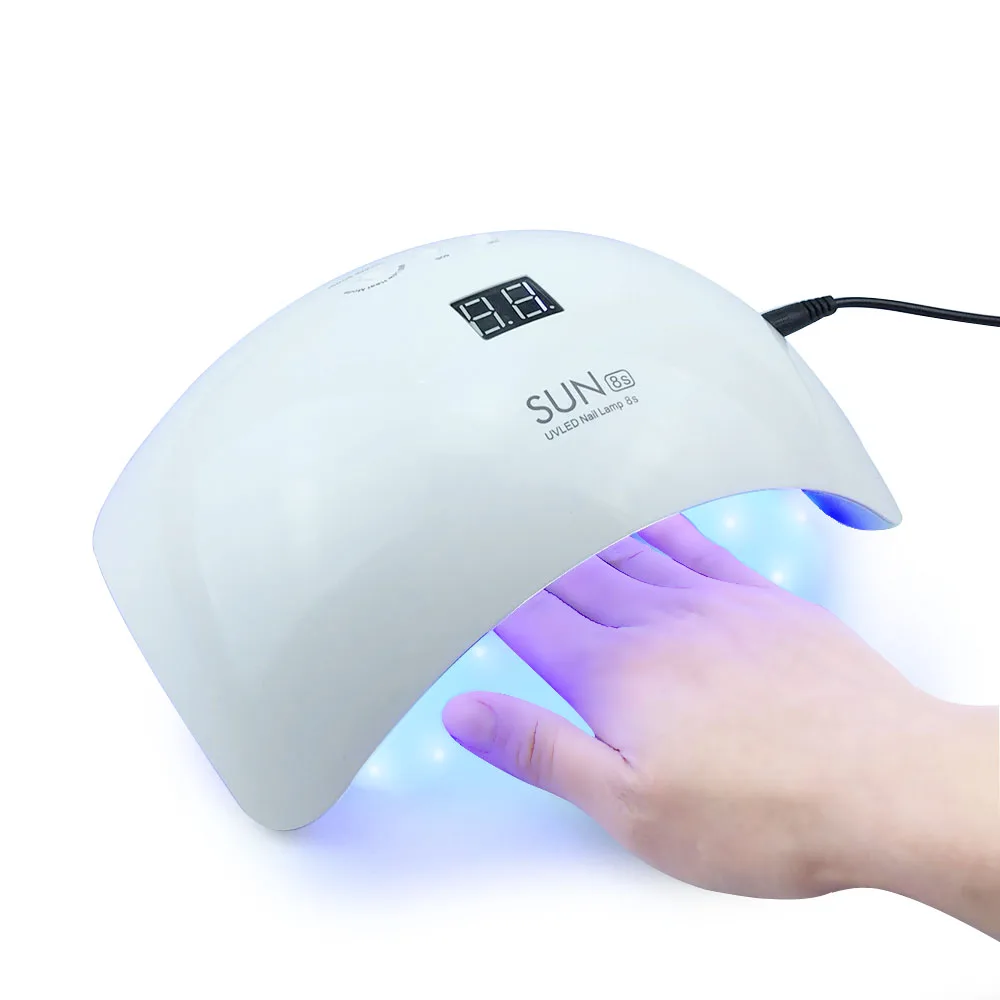 

High Quality SUN8s UV LED 48W Nail Dryer Lamp For Drying Double light Auto Sensor Gel Polish Curing Nail Lamp Free Delivery