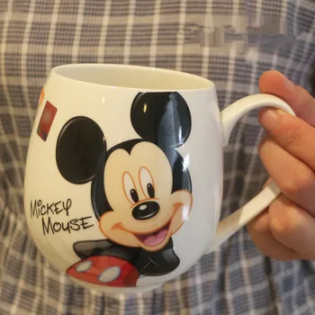 

Cartoon Mug Mickey Minnie Ceramic Cups Milk 420ml Creative Fashion Couples Mug Coffee Water Cup Cute Breakfast Cup Xmas Gift