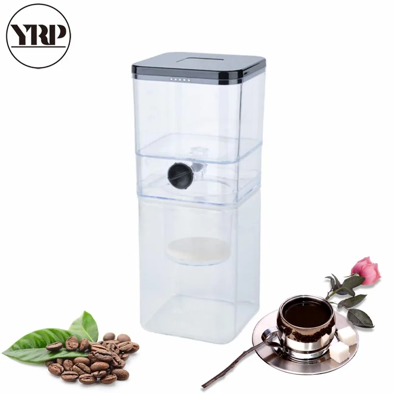 

YRP 400ml Portable Cold Brew Coffee Maker Household Reusable Ice Water Drip Filter Cafe Percolators Espresso Coffee Dripper Pot